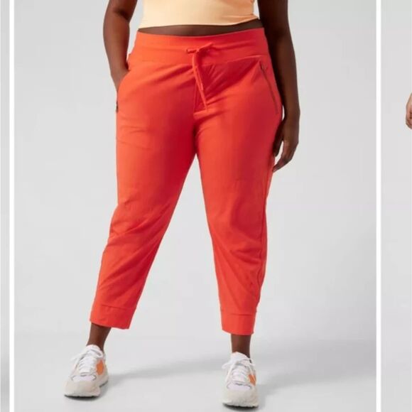ATHLETA Trekkie North Jogger SIZE 26 Bright Orange - Picture 1 of 7